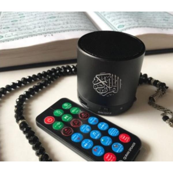 QURAN QS101 MINI Wireless Bluetooth Speaker سماعة القرآن الكريم مع تفسير الجلالين ورقية شرعية وترجمة بلغات متعددة مع بلوتوث حجمها صغير مناسب لتعليم الآطفال قدمها هدية للدعوة للإسلام 