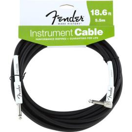 FENDER 18.6FT Instrument Cable - Black - Angled سلك توصيل 