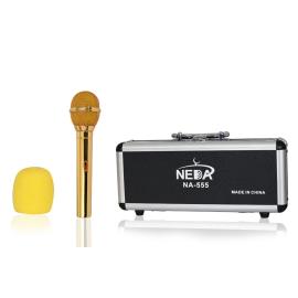 NEDAA NA-535 CONDENSER MICROPHONE لاقط نداء لون ذهبي  حساس كوندينسر جودة عالية مع ضمان سنتين