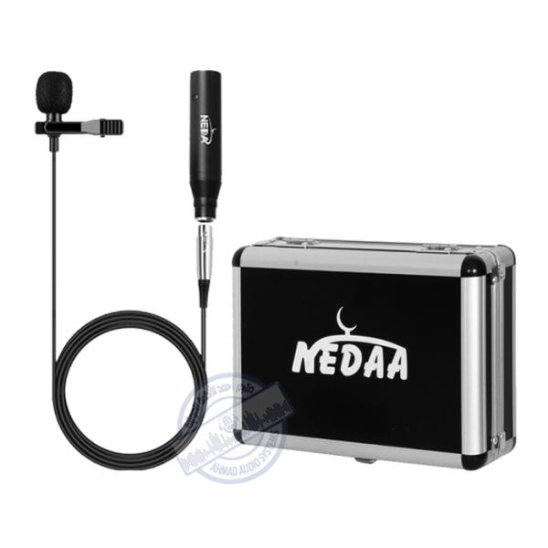 NEDAA 303 Mini Tie Clip and headset Wire Microphone 48V phantom power supply لاقط جيب حساس سلكي كوندينسر من نداء مع سلك اكس ال ار جودة عالية مناسب للمساجد و التسجيل المحاضرات والدوس واللقاءات التلفزيونية وغيرها