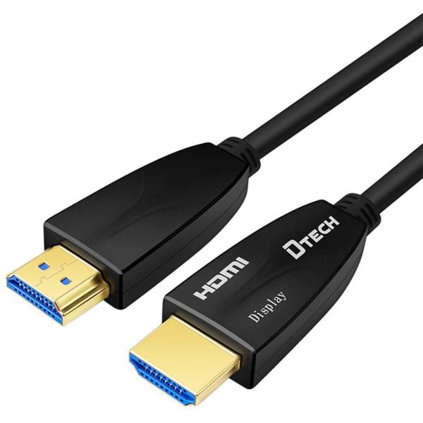 DTECH HF2010 10M Fiber Optic HDMI Cable 4K 60Hz 18Gbps سلك اتش دي فايبر جودة عالية بطول 10متر