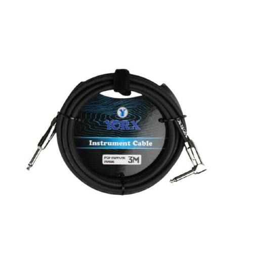 YORX IPCX-202PN-3MLBK 20AWG instrument cable سلك توصيل من يوريكس جك معكوف اسود جودة عالية بطول 3متر