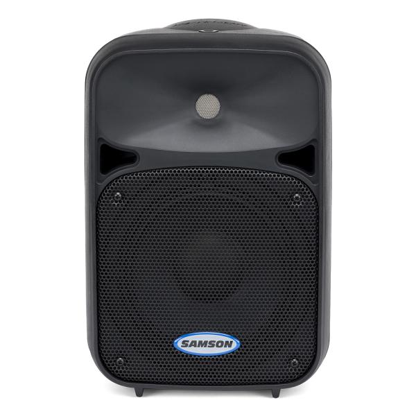 SAMSON Auro D208 - 200W 2-Way Active Loudspeaker سماعة مع باور من سامسون بقوة 200-300وات تقنية امريكية جودة عالية مناسبة لتكون سماعة ماستر او كسماعة للامام والمساجد والقاعات والمحلات التجارية والاستخدام الشخصي