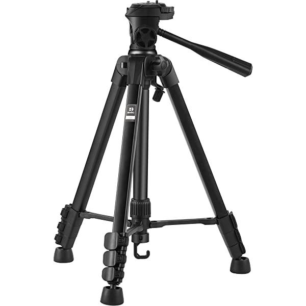 BENRO T560 DIGITAL TRIPOD حامل كاميرا من بينرو مناسب لأغلب انواع الكاميرات 3 مستويات يتحمل لوزن 2.5كيلو اقصى ارتفاع 143.5سم واقل ارتفاع 45سم مع كيس حماية